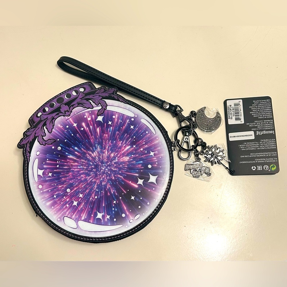 Loungefly Howl-O-Scream Busch Gardens Fortune Teller Wristlet with Charms - NWT